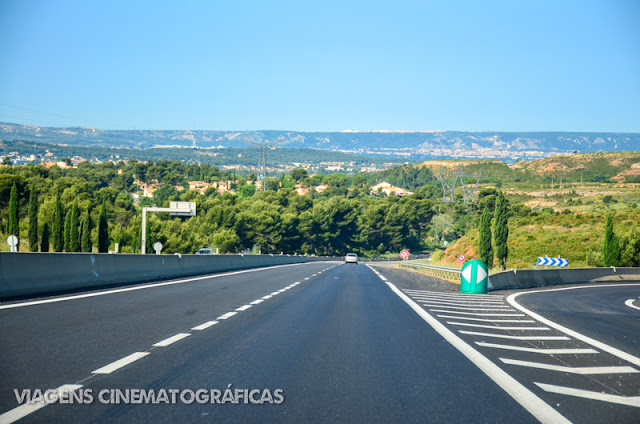 Viajando de carro na Provence