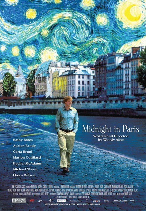 Os 10 Melhores Filmes de Viagem - França e Itália: Meia Noite em Paris, filme de Woody Allen 