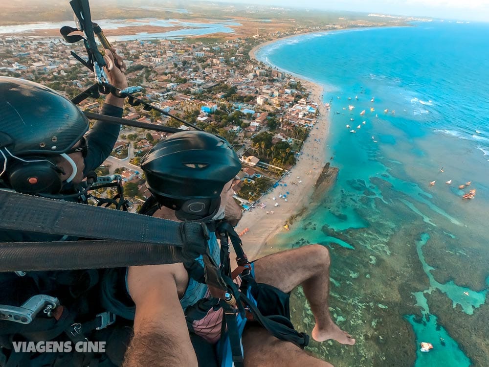 Voo de Parapente em Porto de Galinhas, sai da Praia de Maracaípe