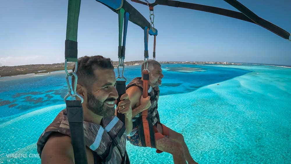 O mar de 7 cores de San Andrés visto do alto